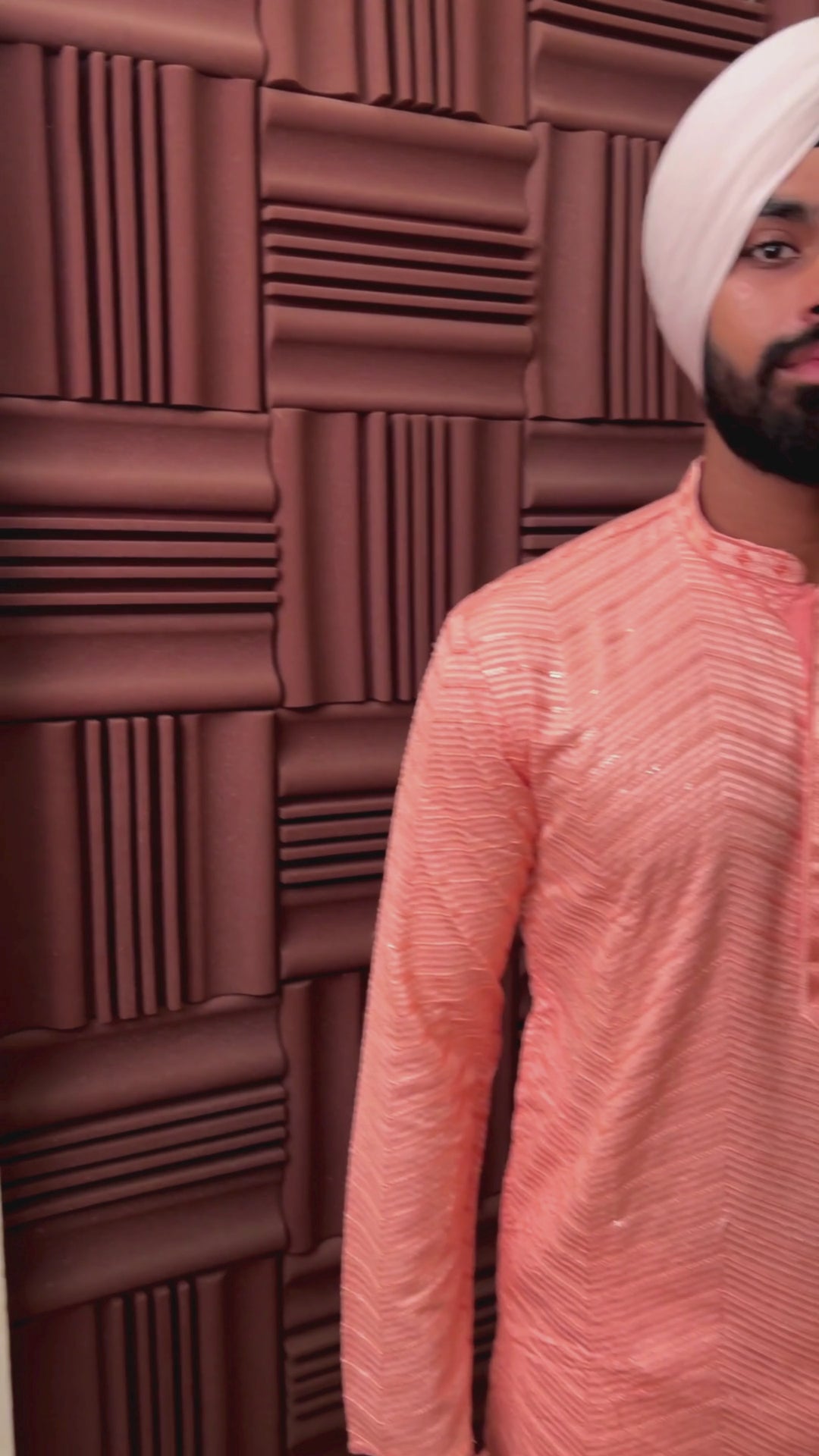 Peach Sequence Kurta