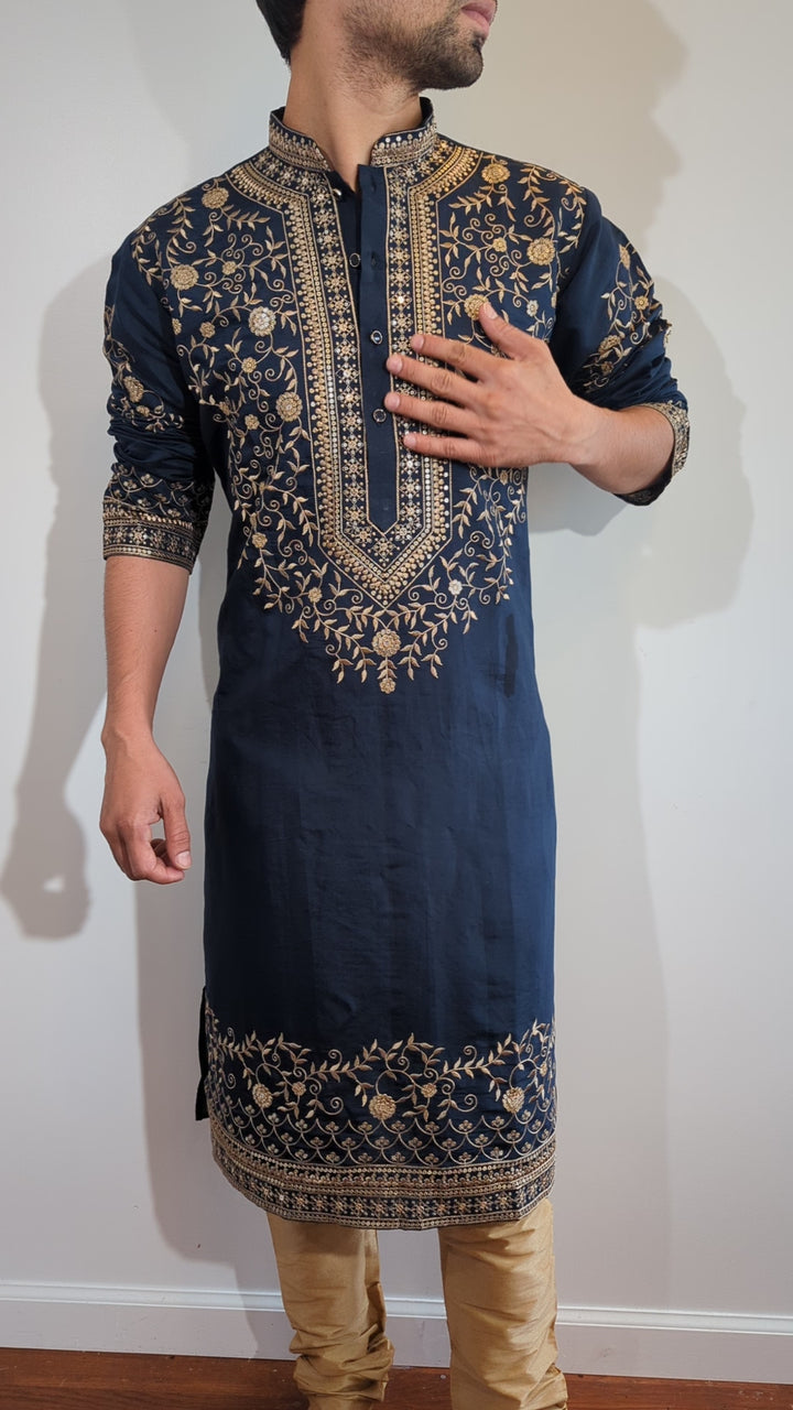 Navy Blue Fancy Kurta