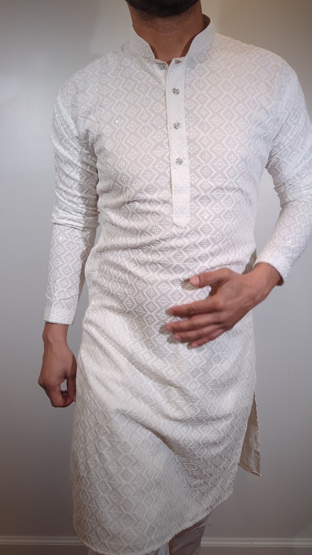 White Chikankari Kurta