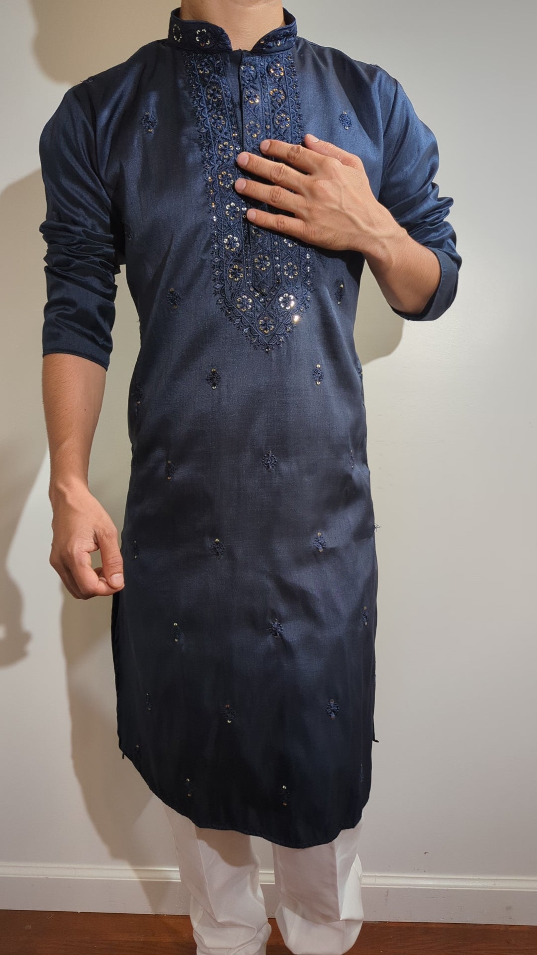 Navy Blue Fancy Kurta