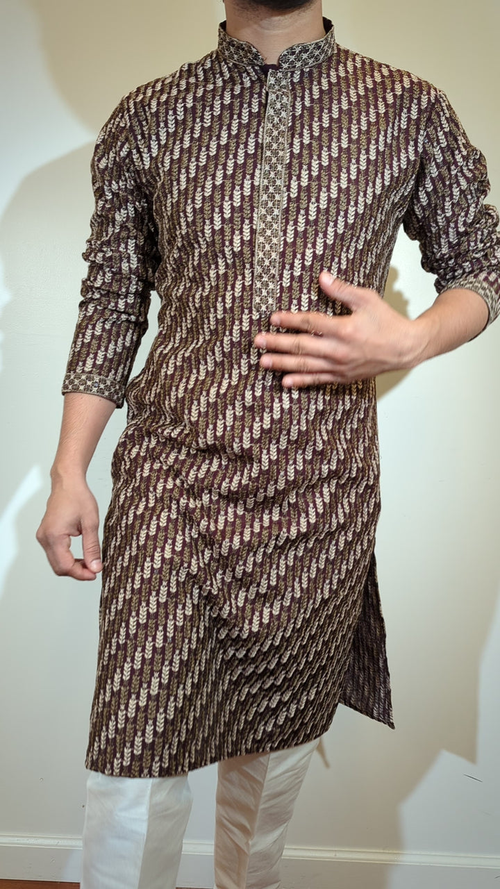 Maroon Fancy Kurta