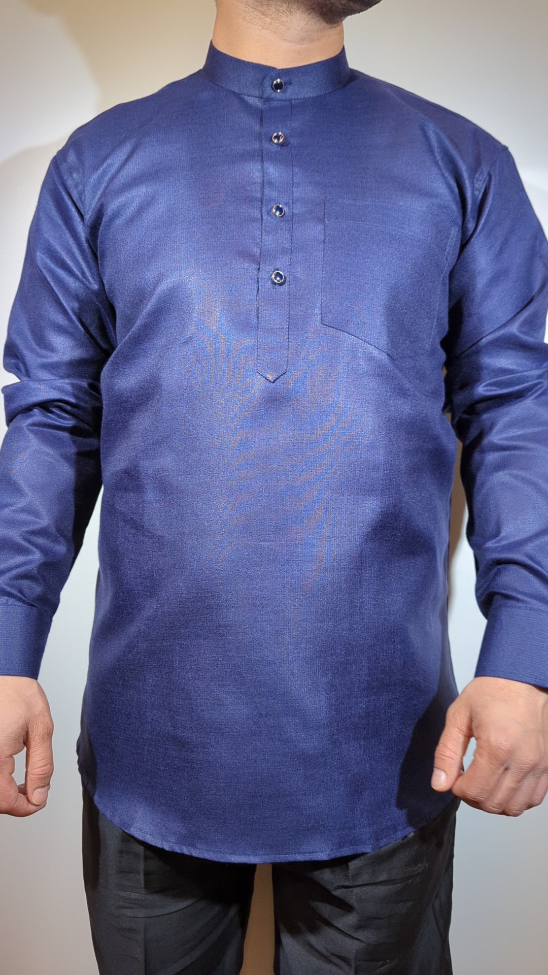 Navy Blue Short Kurta