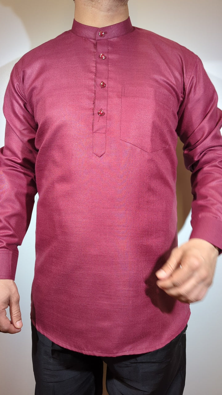 Maroon Short Kurta