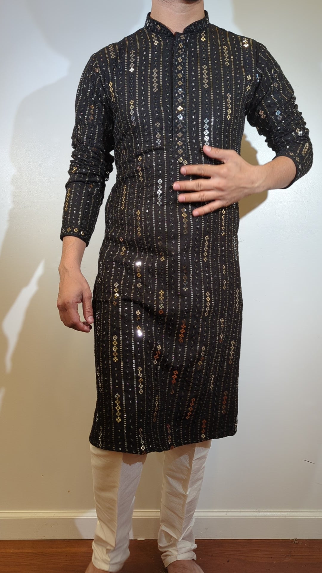 Black Designer Kurta