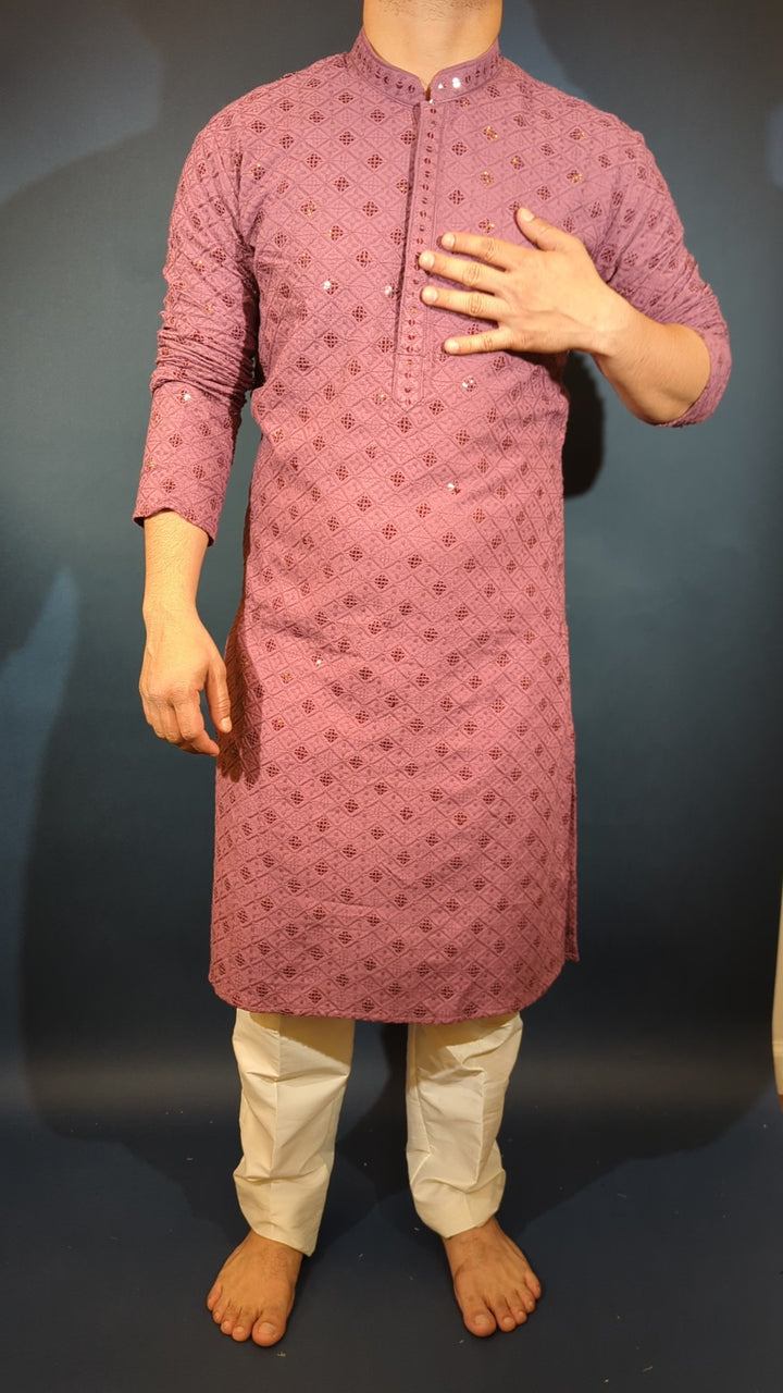 Blush Purple Sequin kurta