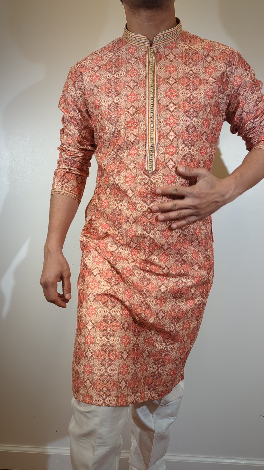 Peach Fancy Kurta