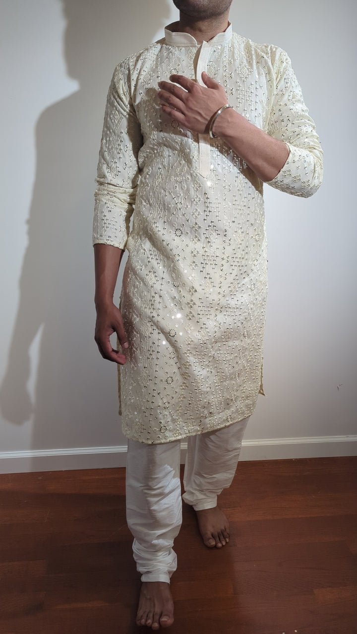 Cream Designer Kurta