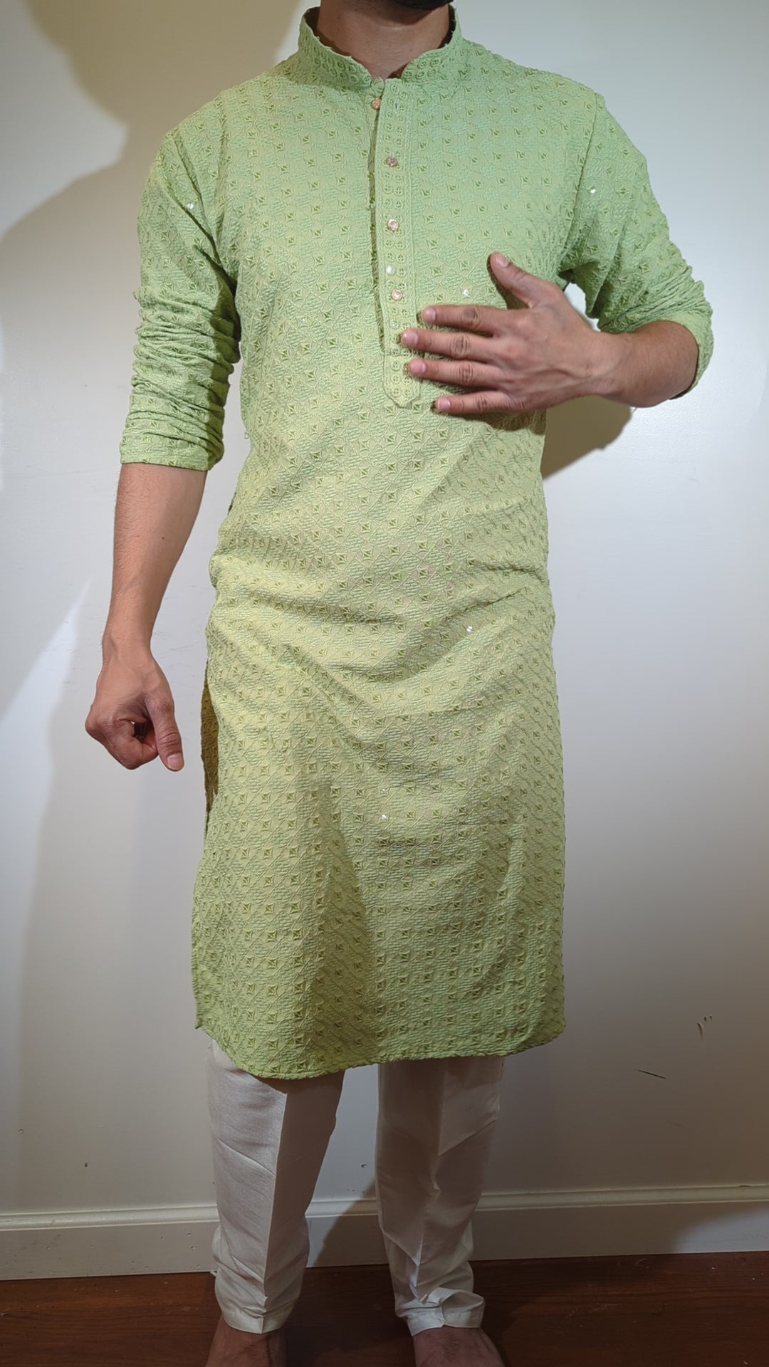 Light Green Chikan Kurta