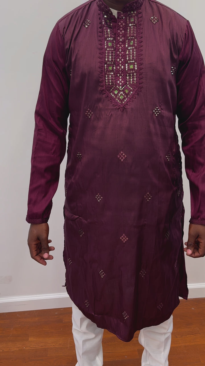 Wine Fancy Kurta