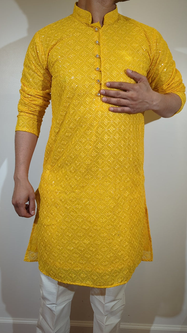 Yellow Fancy Kurta