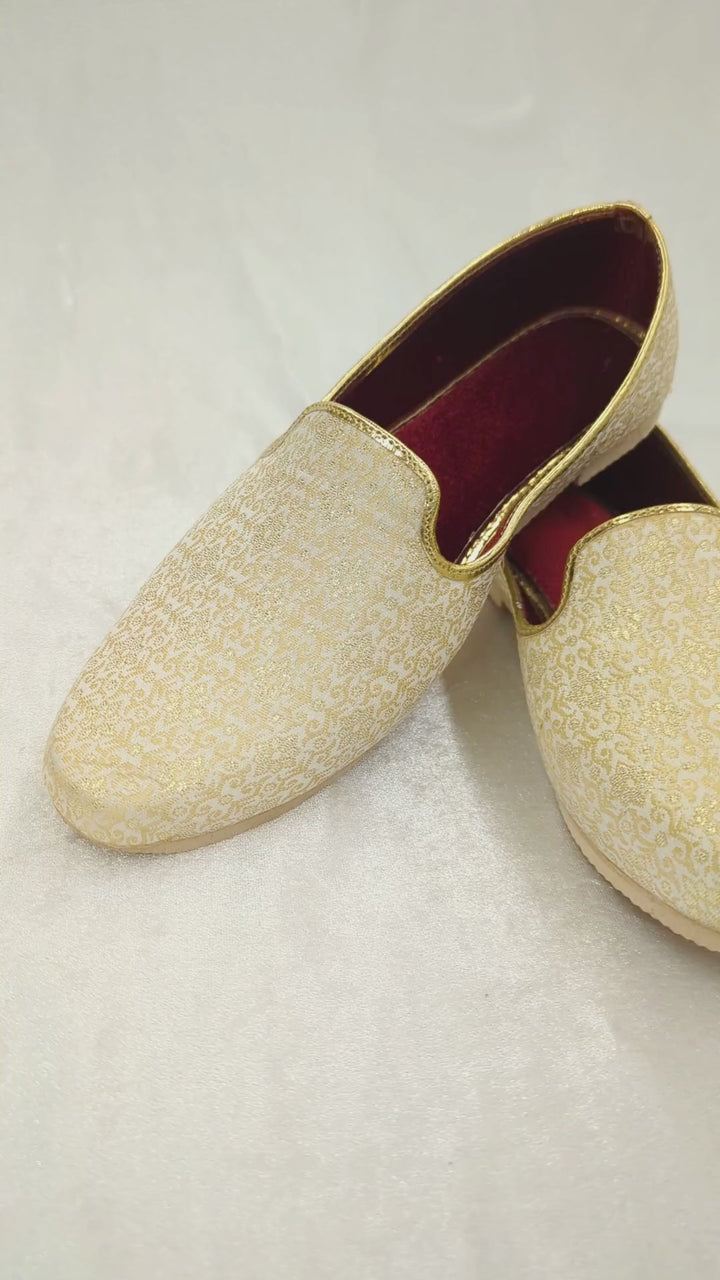 Cream Gold Men's Jutti
