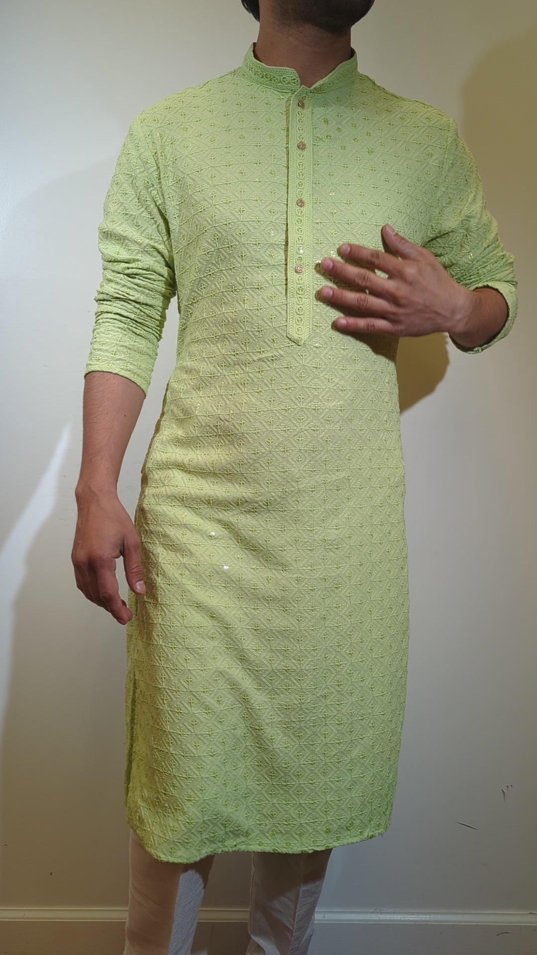 Light Green Chikan Kurta