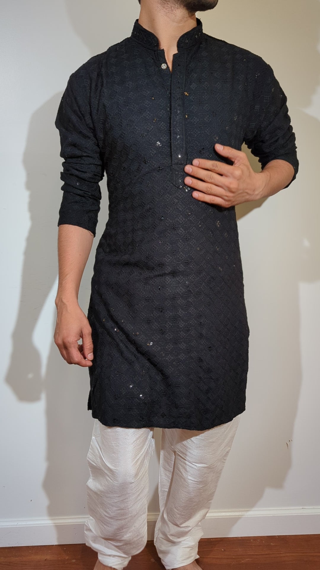 Black Chikan Kurta