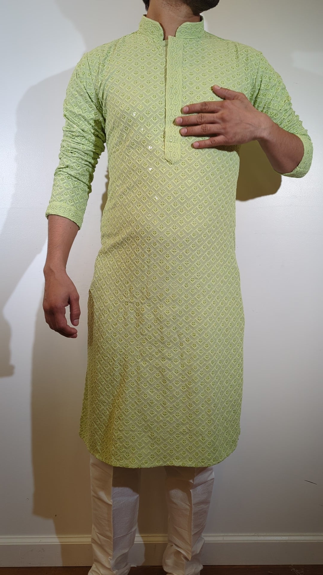 Light Green Chikan Kurta