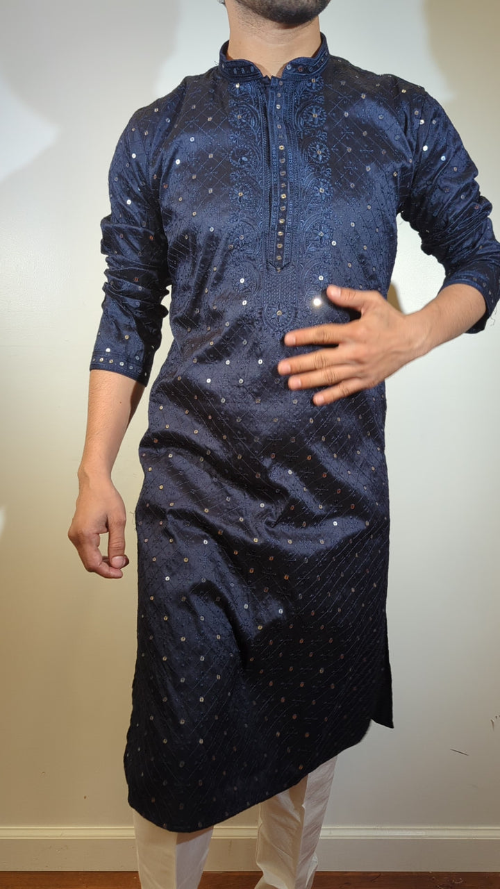 Navy Blue Fancy Kurta