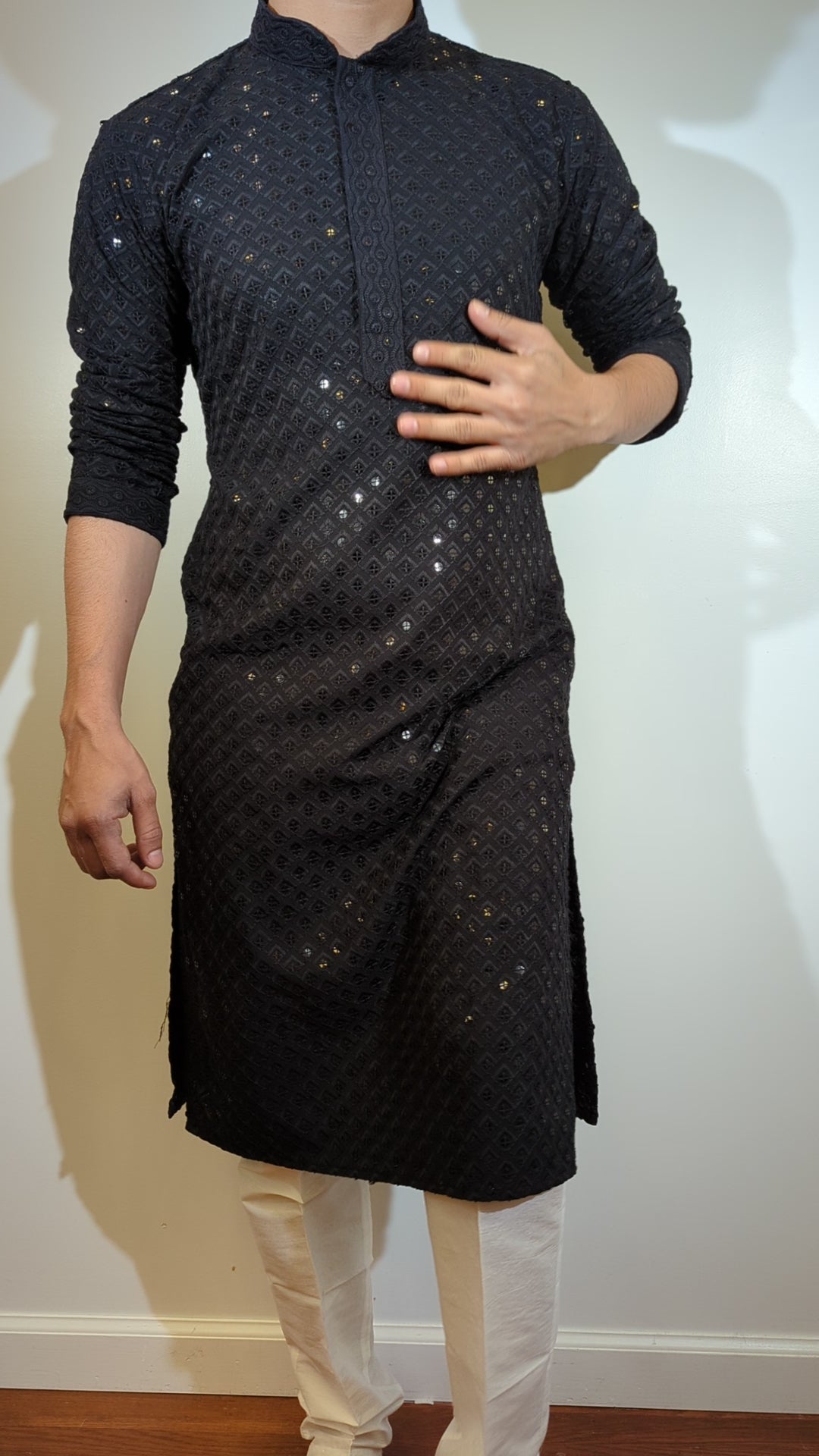 Black Chikan Kurta