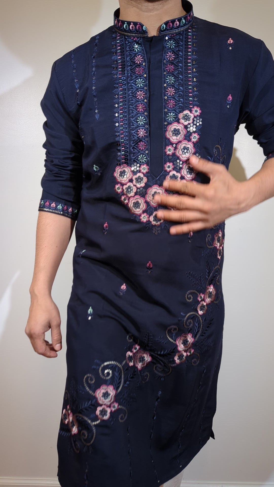 Navy Blue Designer Kurta