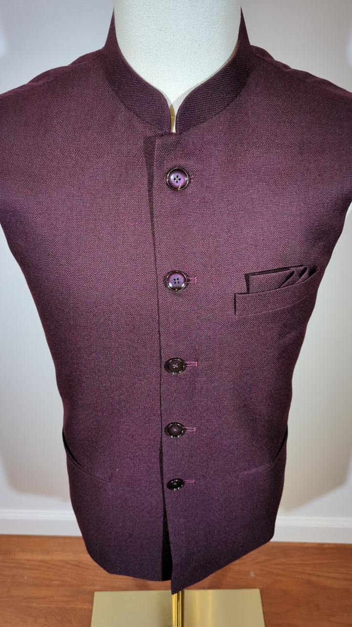 Burgandy Fancy Vest