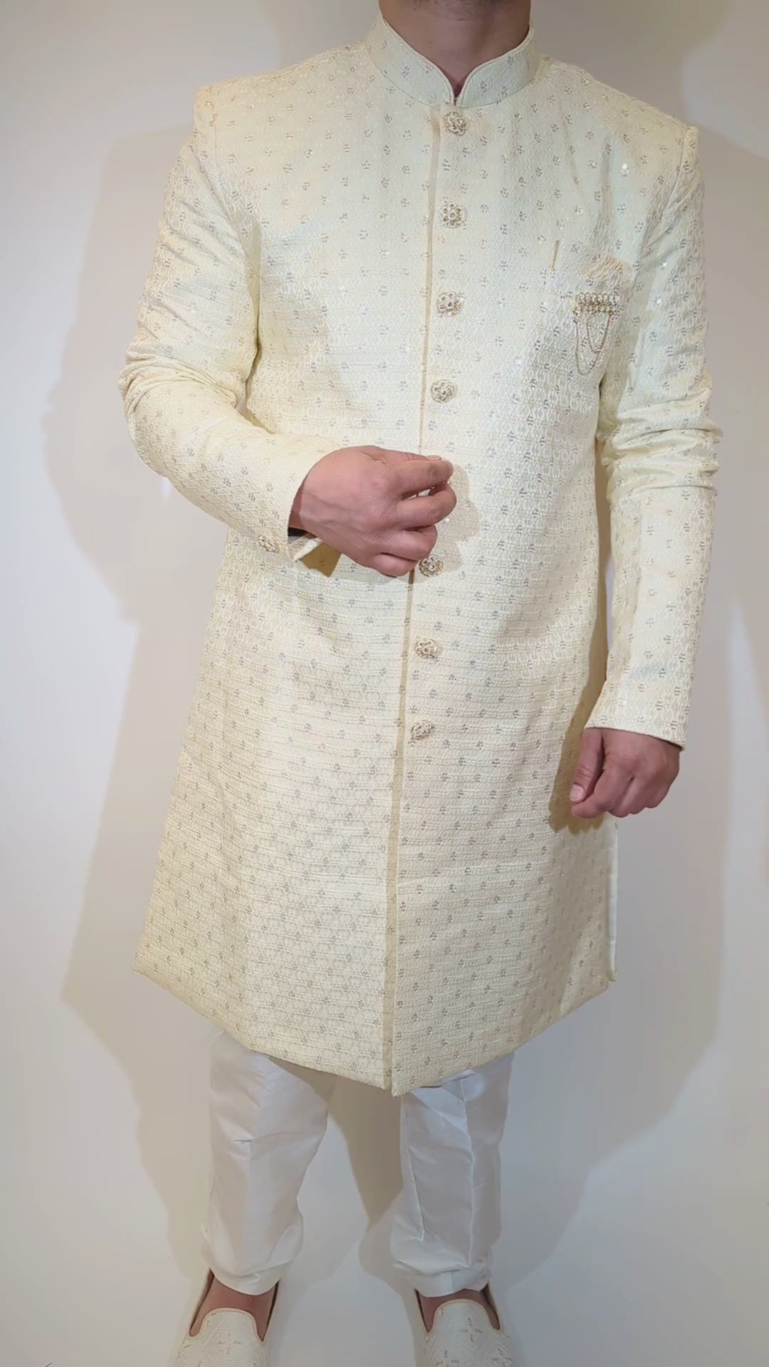 Light Yellow Sherwani