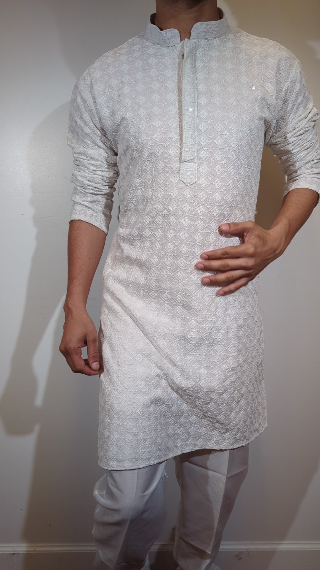 White Chikankari Kurta