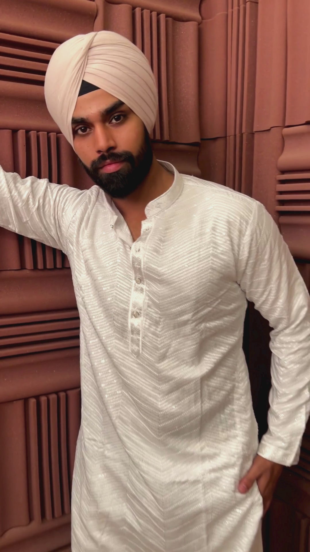 White Sequence Kurta
