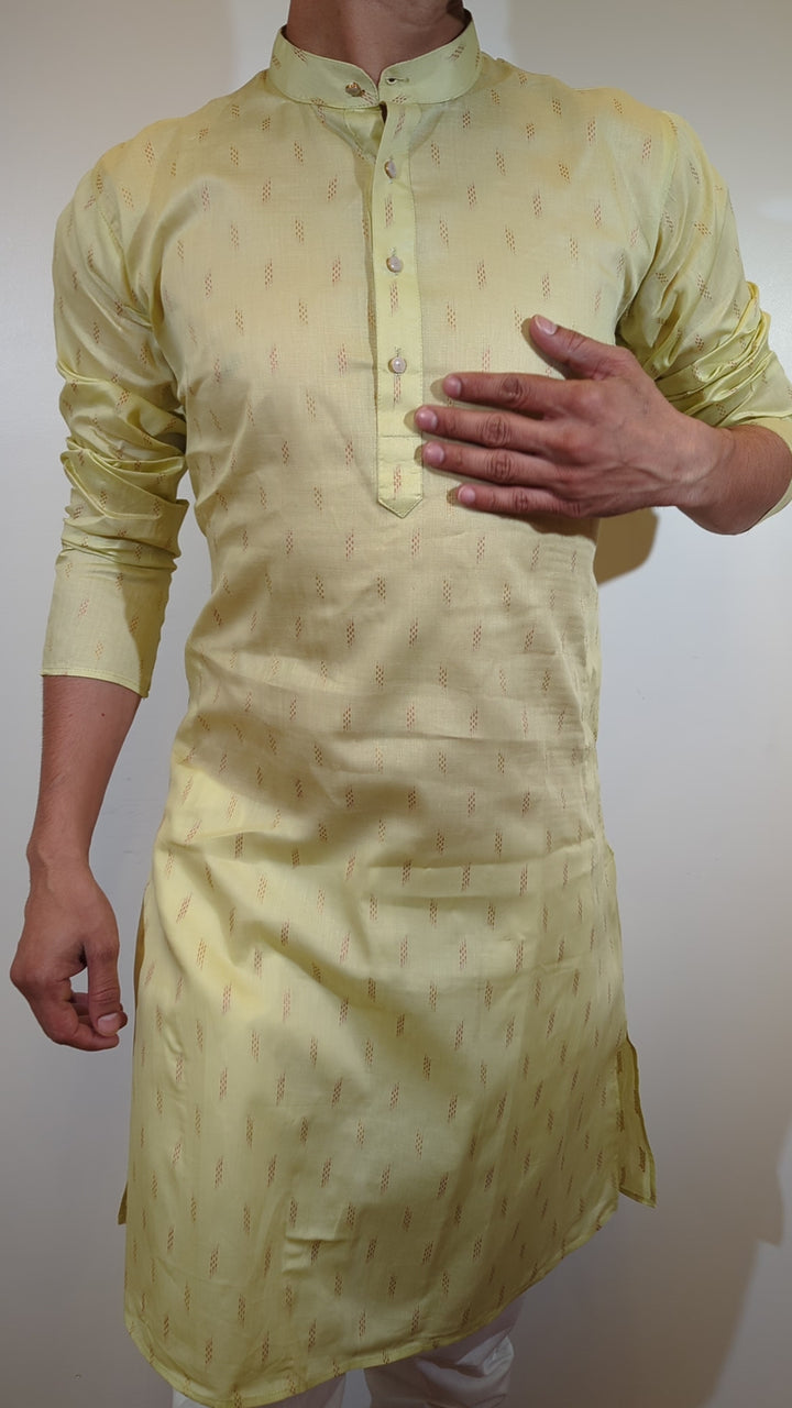 Pale Yellow Kurta