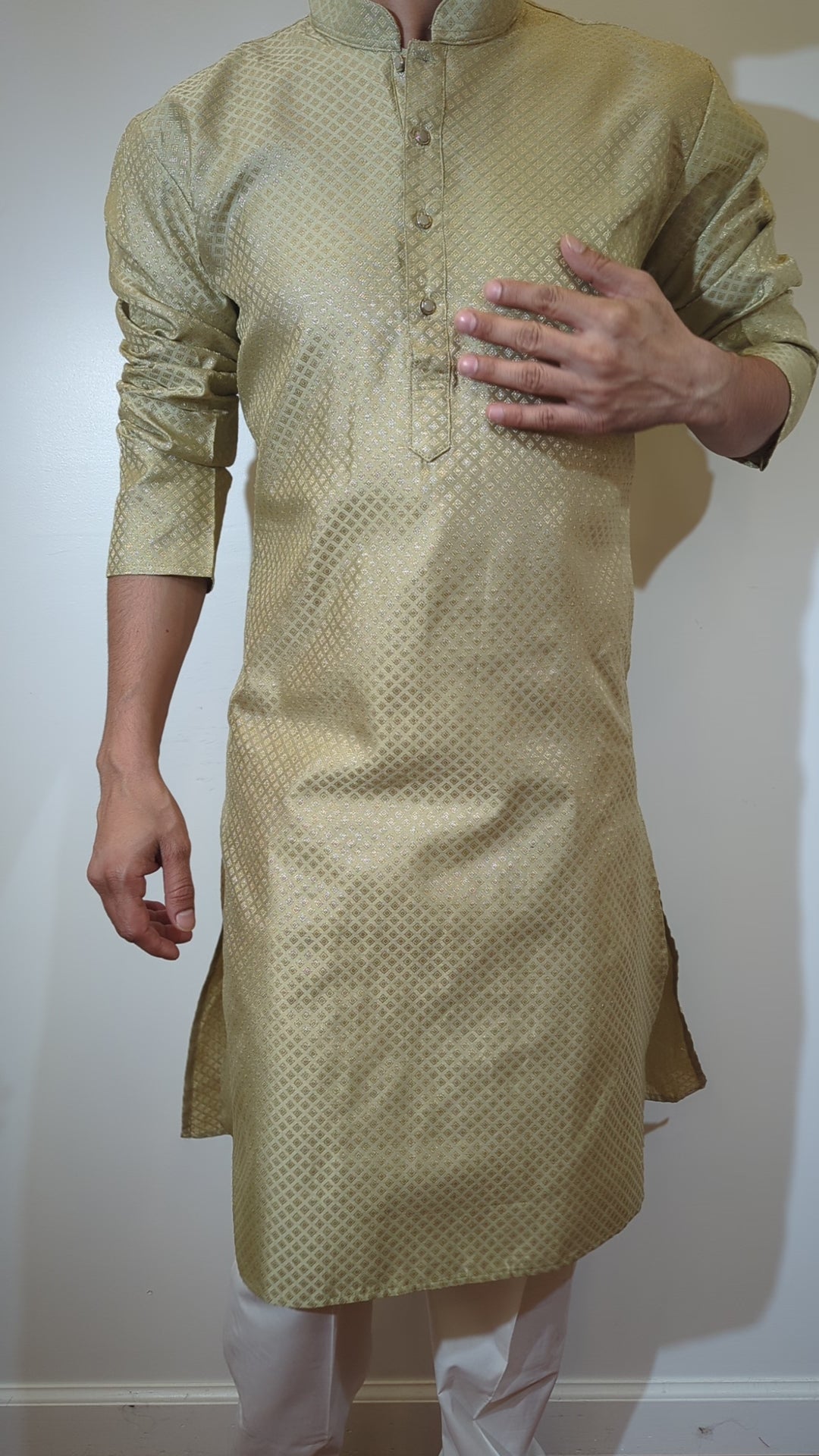 Light Olive Fancy Kurta