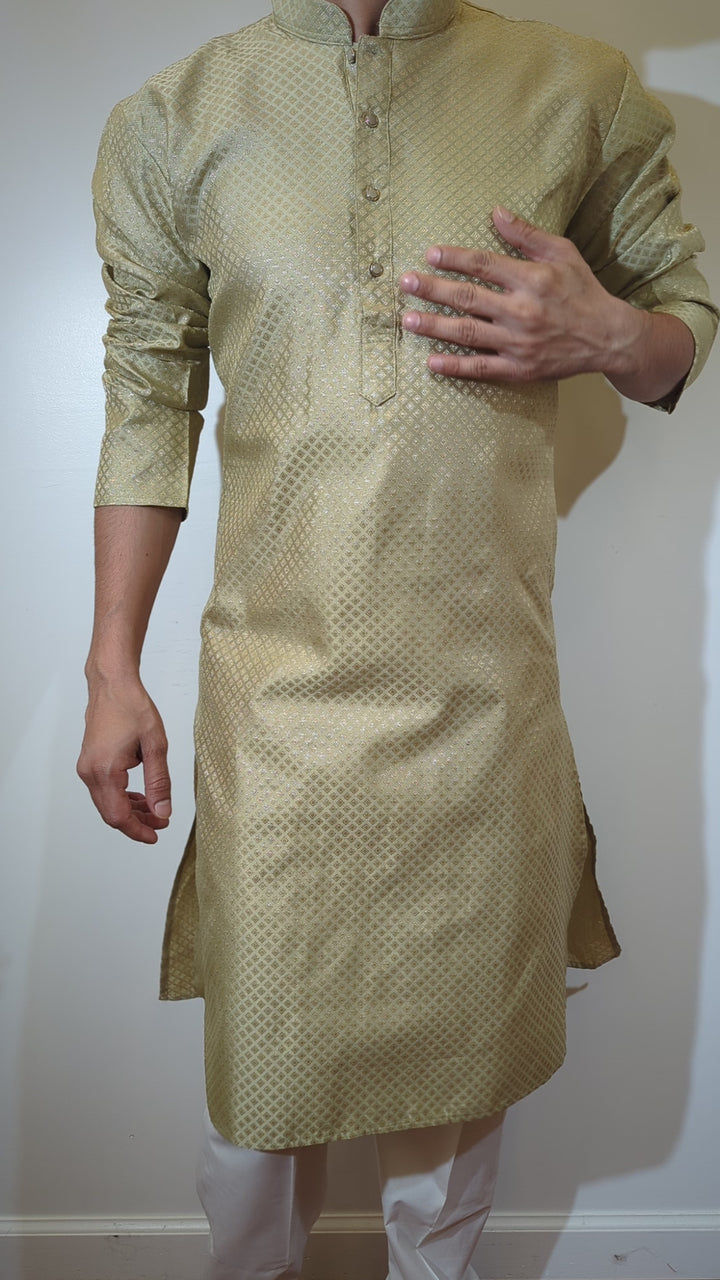 Light Olive Fancy Kurta