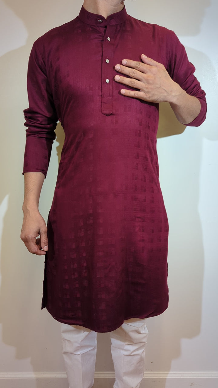 Maroon Fancy Kurta