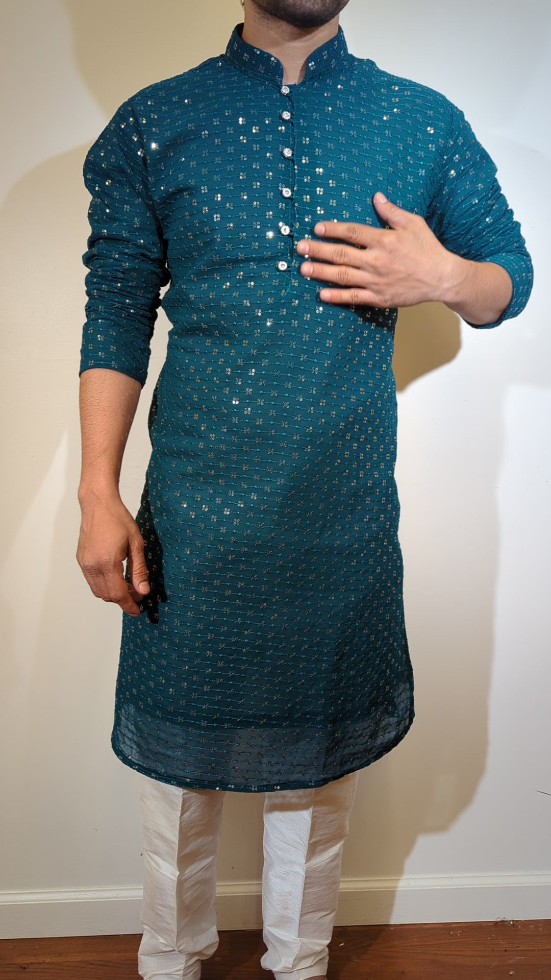 Teal Fancy Kurta