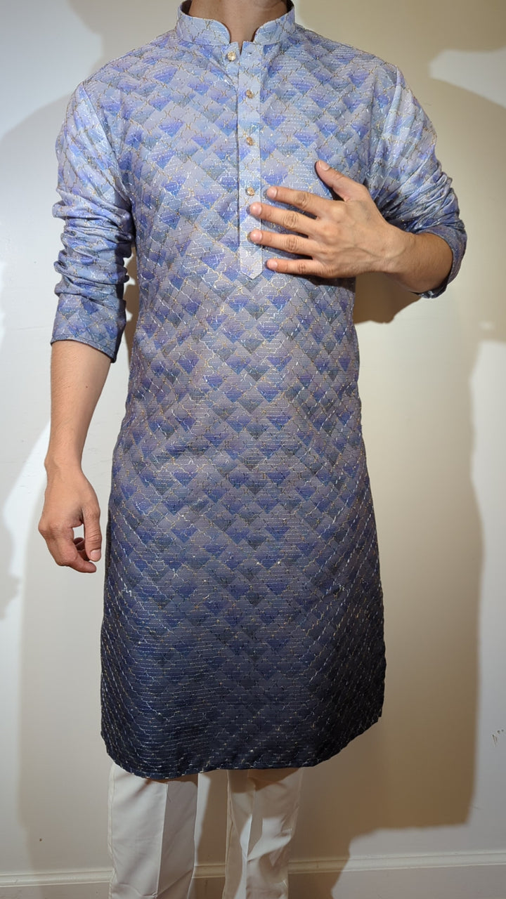 Multi Purple Fancy Kurta