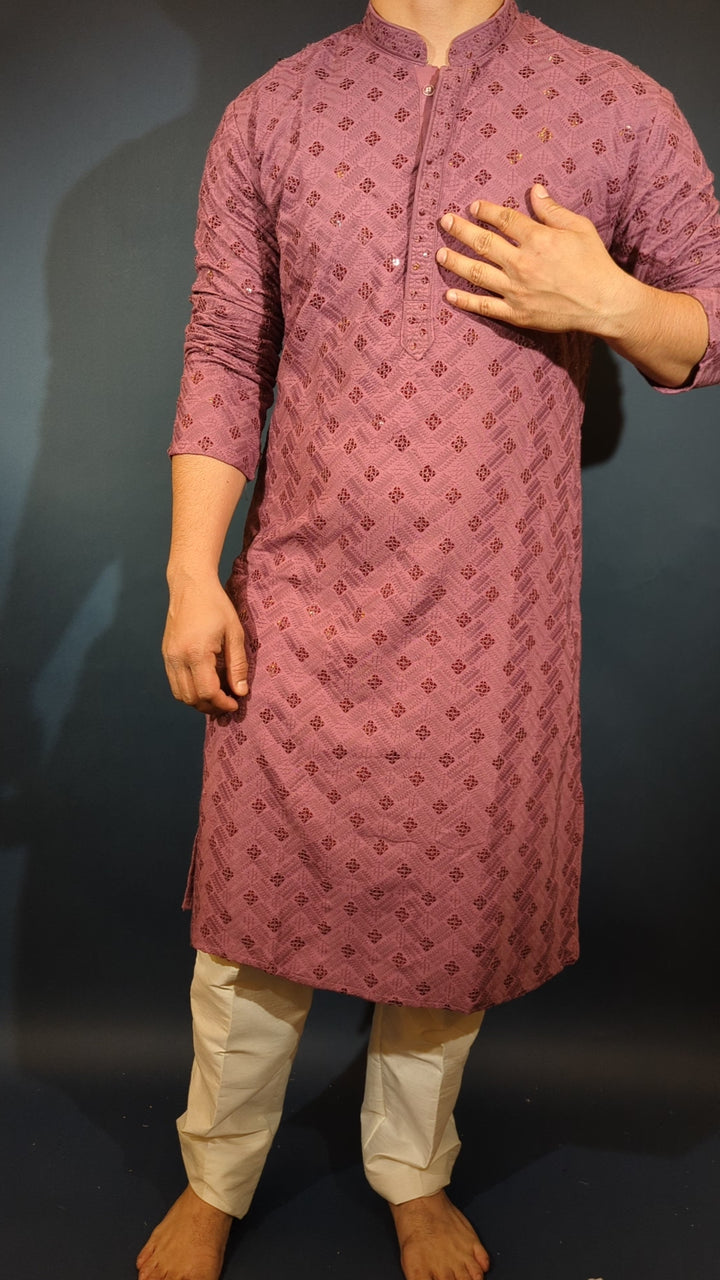 Blush Purple Sequin kurta