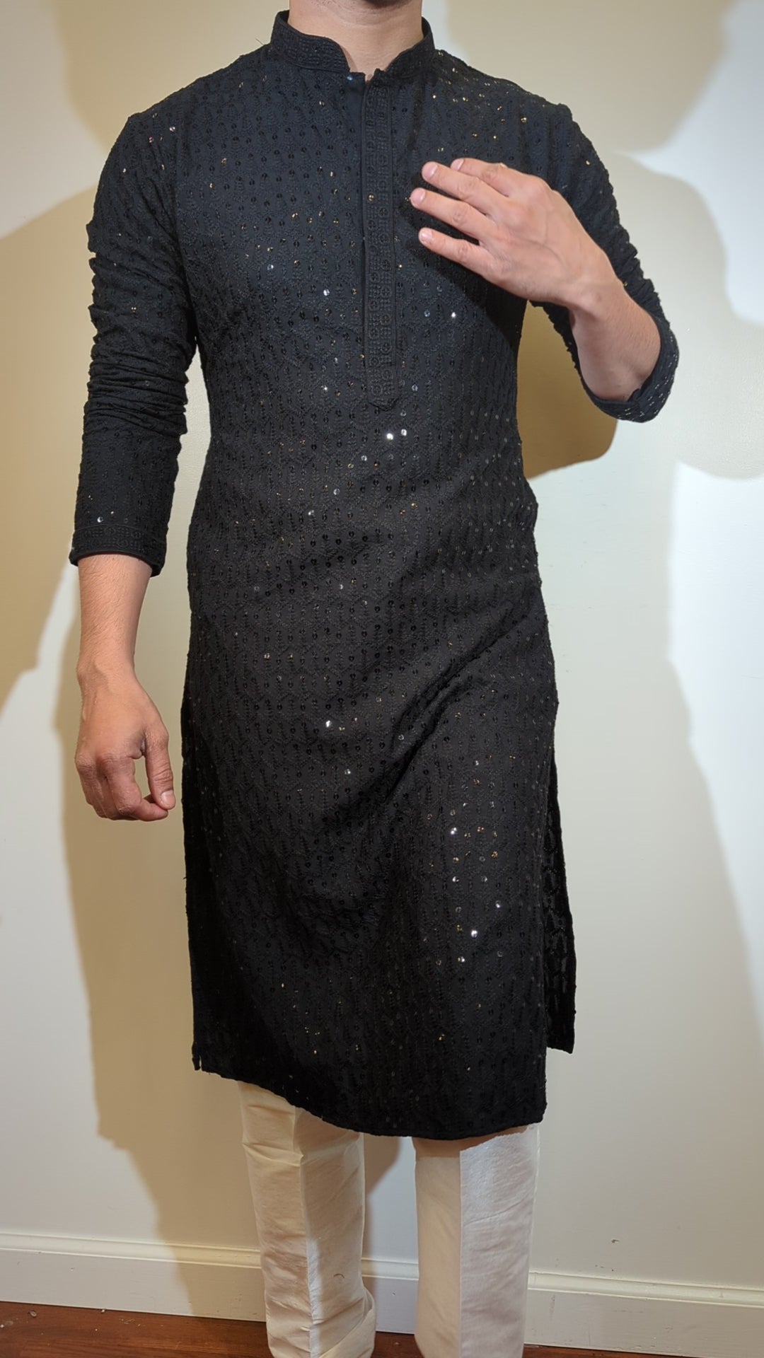 Black Chikan Kurta