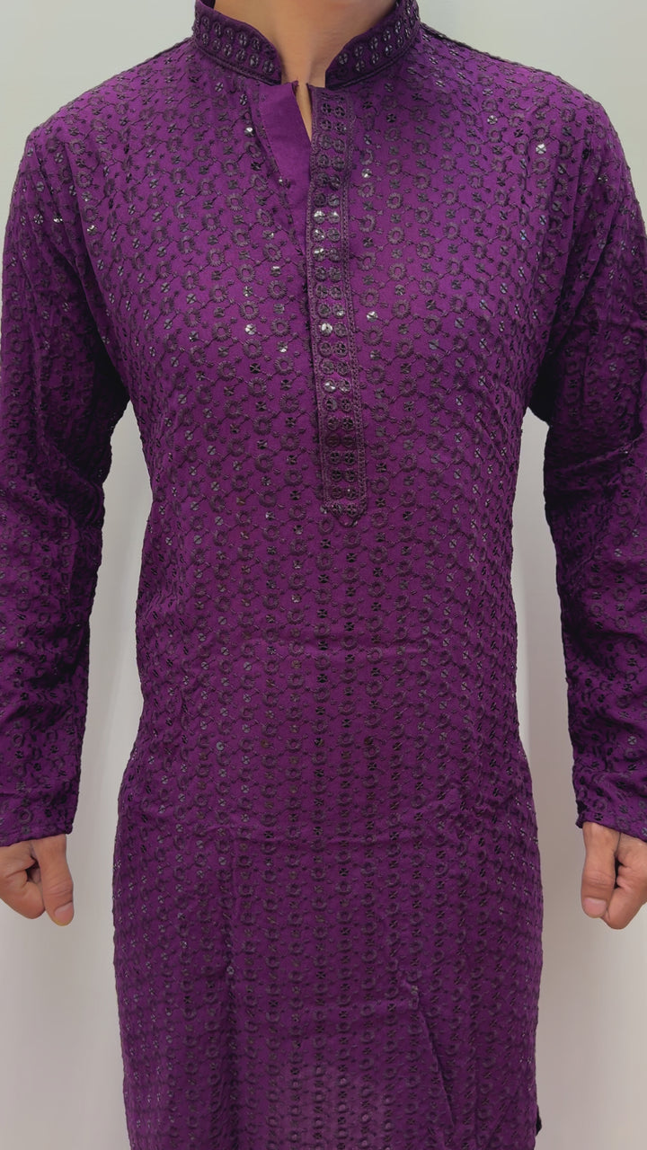 Dark Purple Kurta Pajama