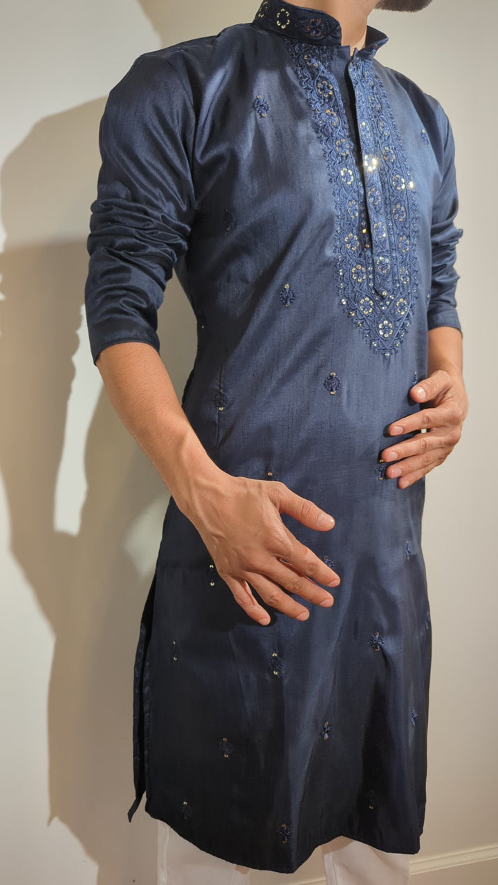 Navy Blue Fancy Kurta