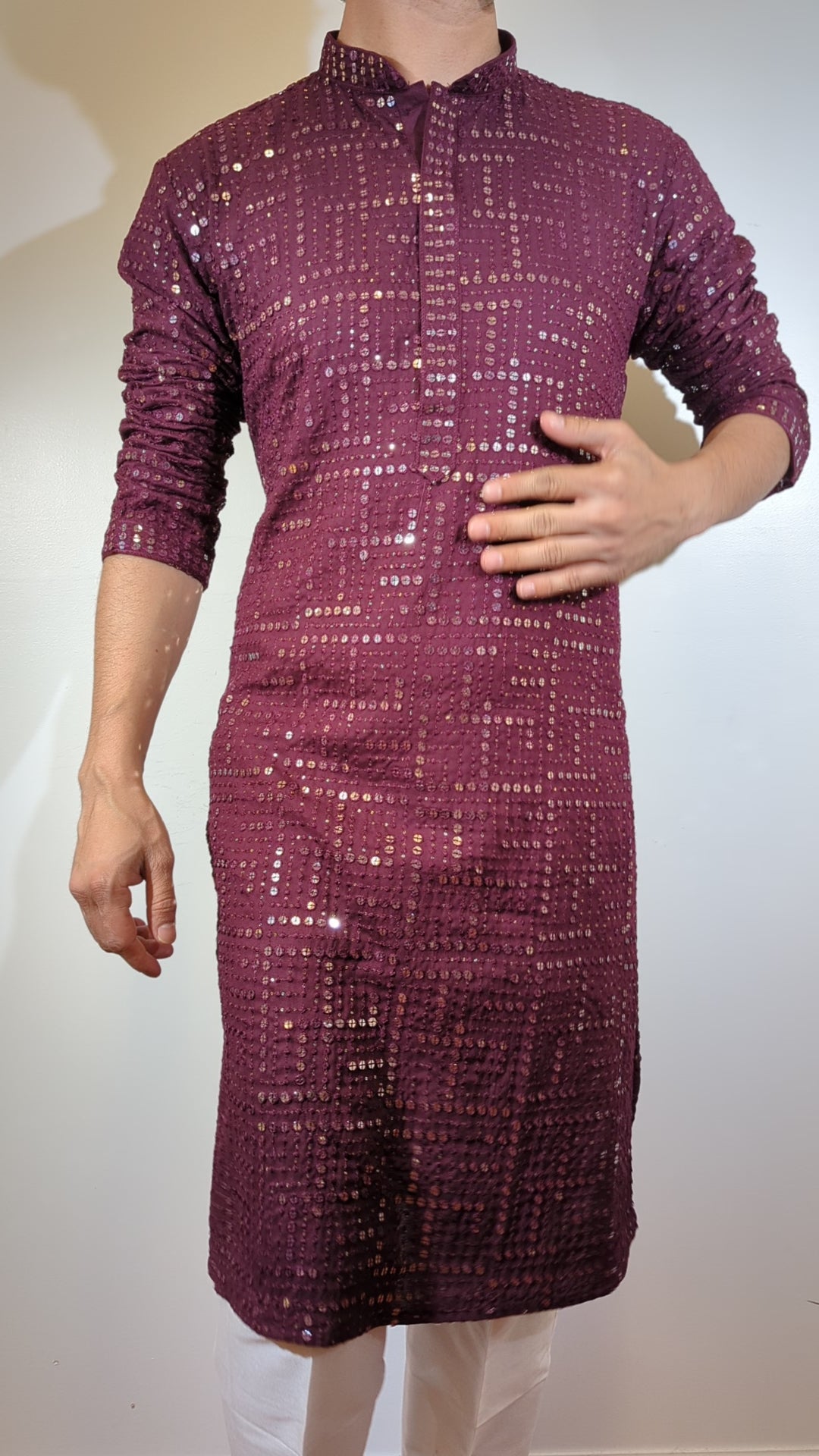 Wine Designer Kurta