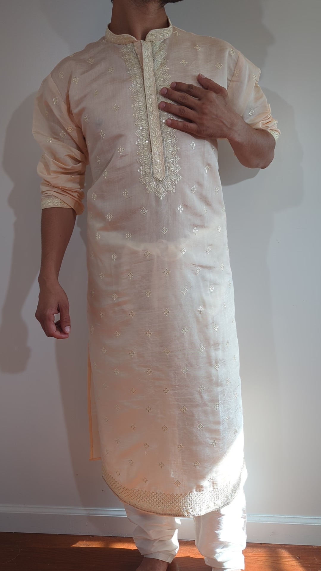 Light Peach Fancy Kurta