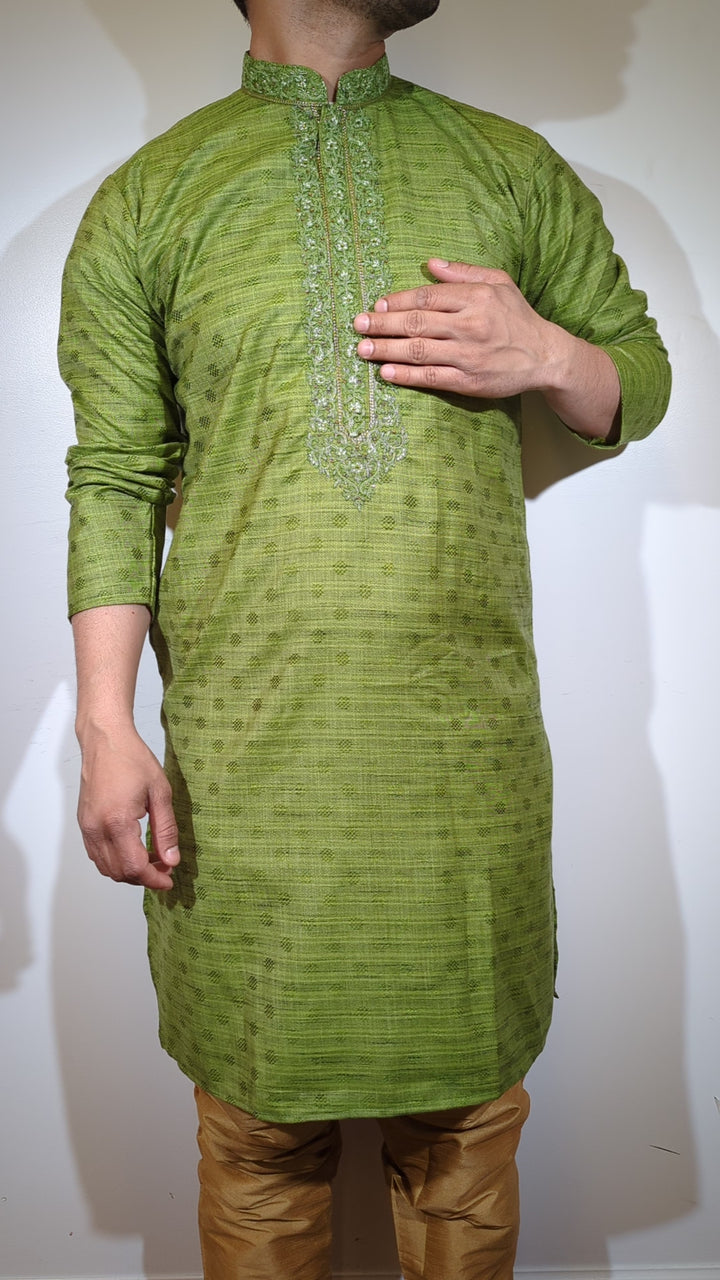 Olive  Green Fancy Kurta
