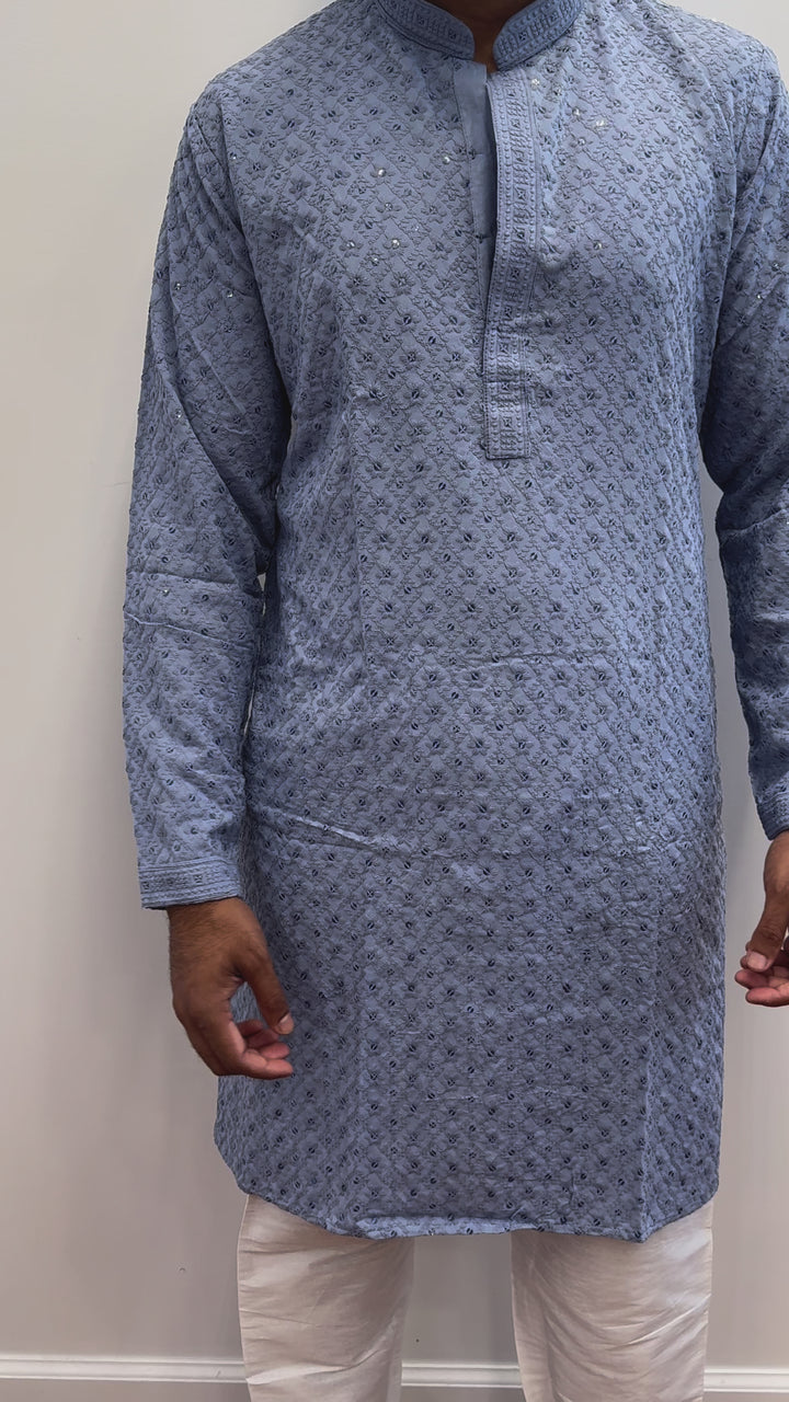 Light Blue Chikankari Kurta Pajama