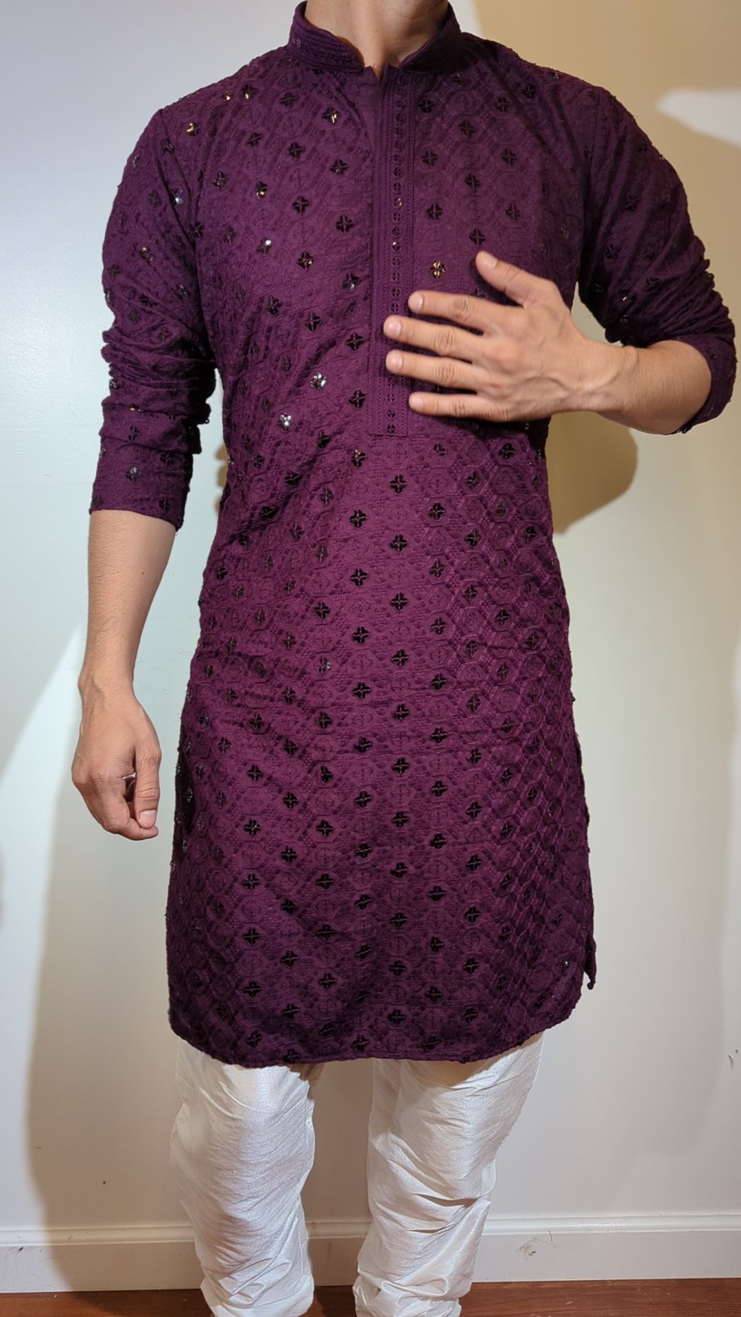 Wine Fancy Kurta