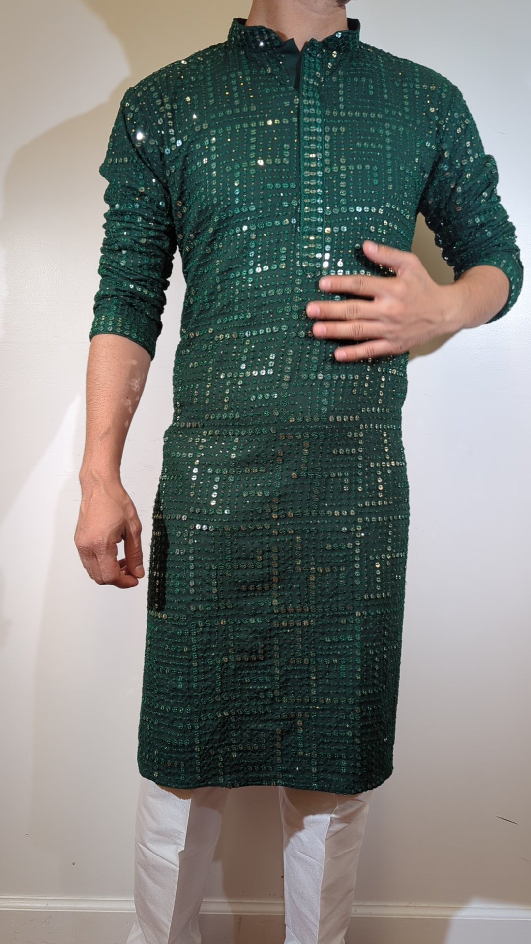 Dark Green Designer Kurta