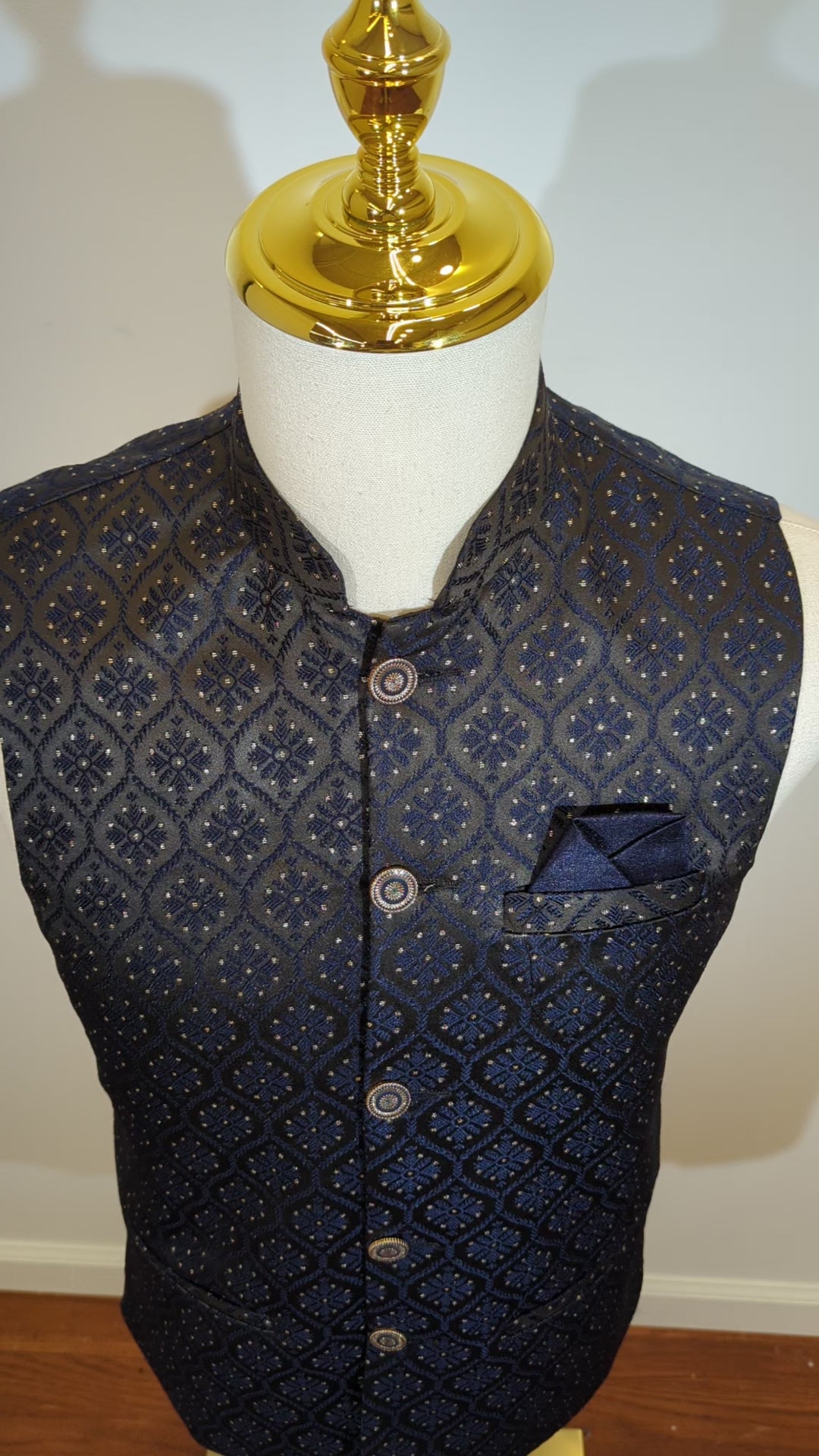 Navy Blue Traditional Vest