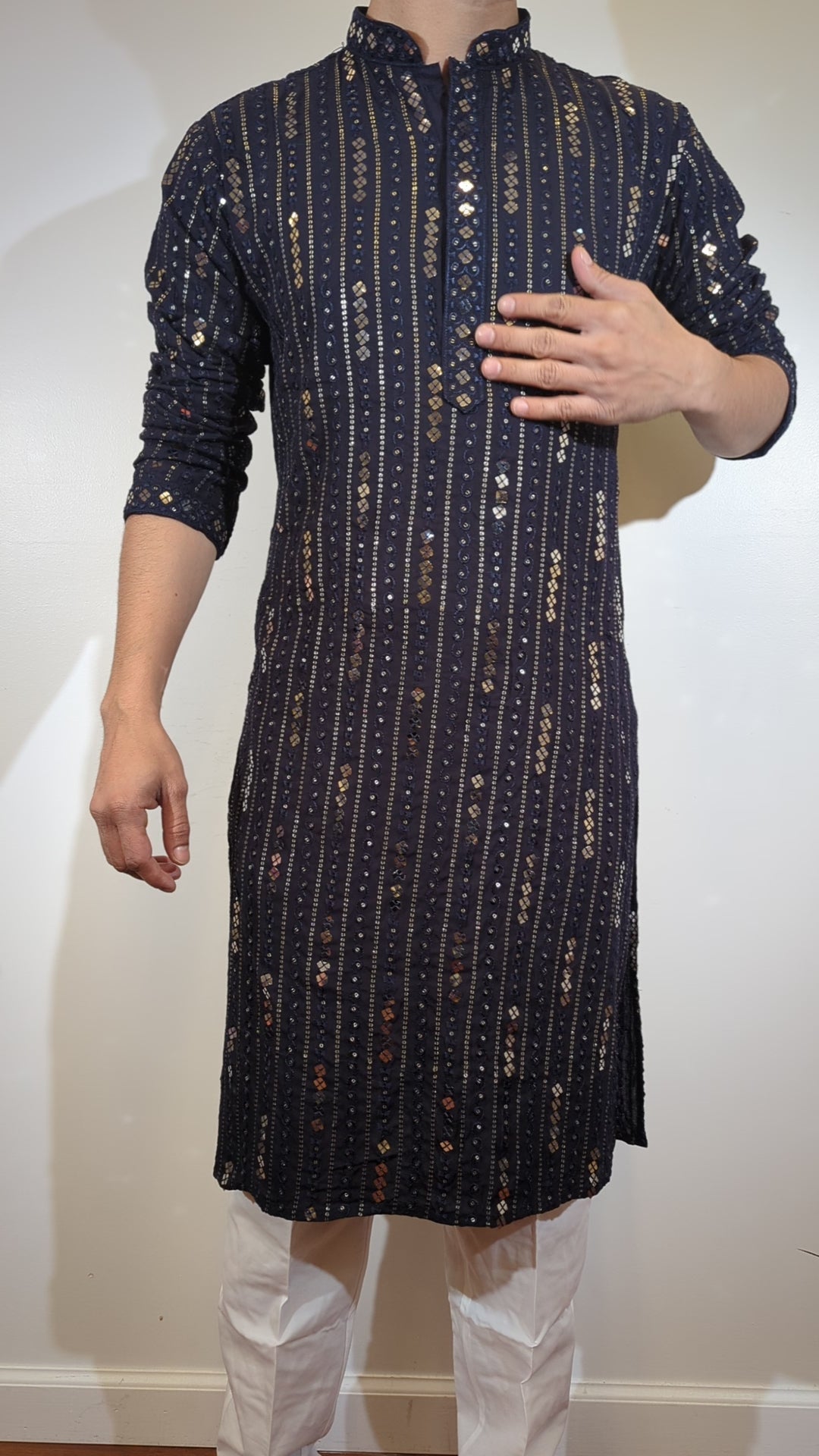 Navy Blue Designer Kurta