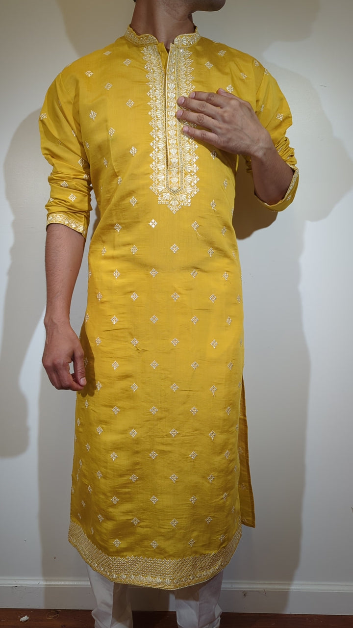 Light Yellow Fancy Kurta