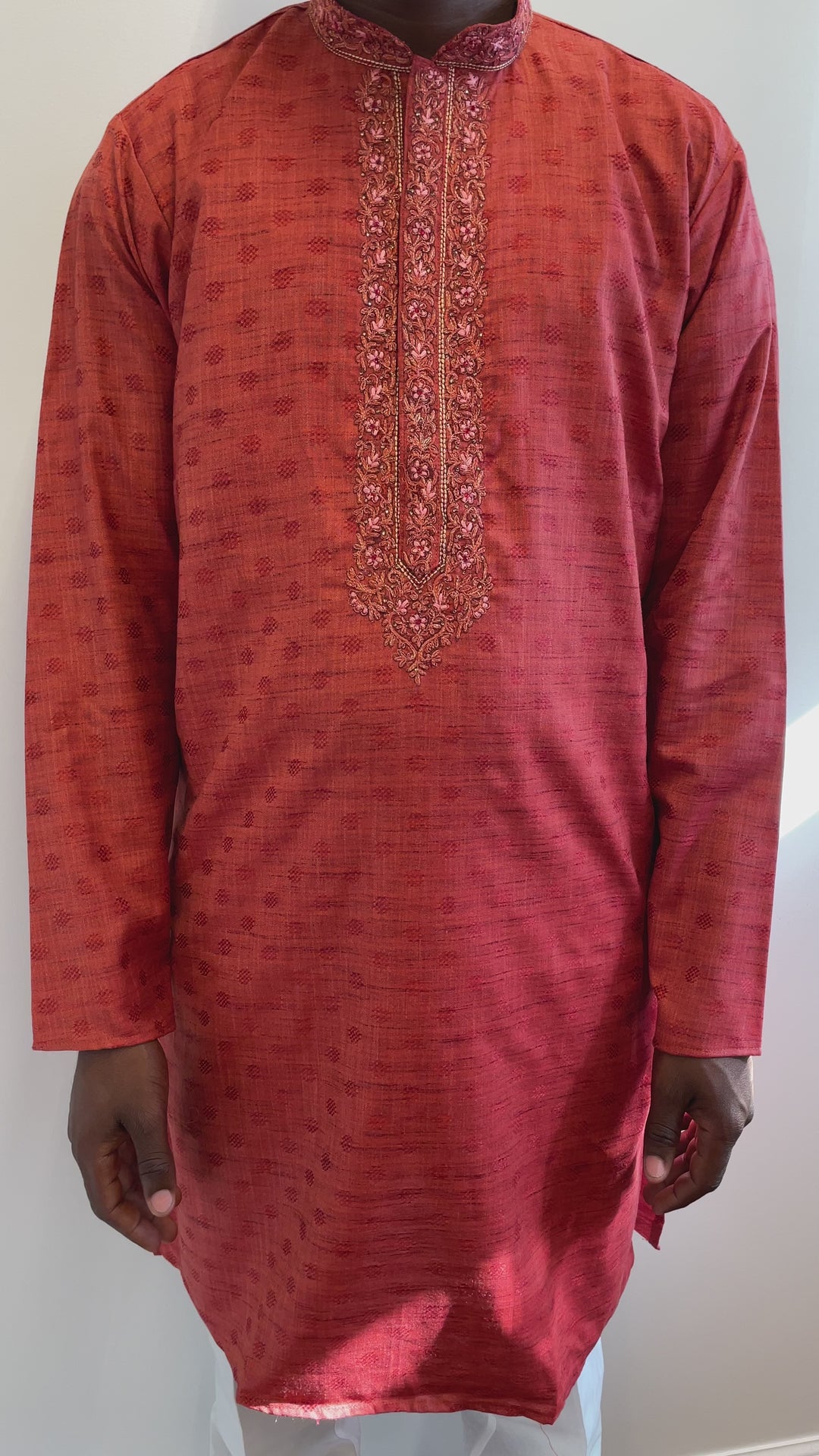 Peach Orange Fancy Kurta