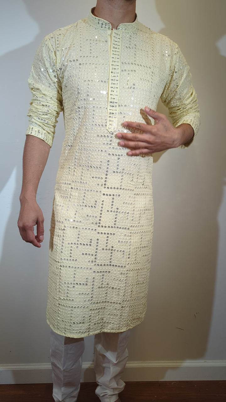 Cream Designer Kurta