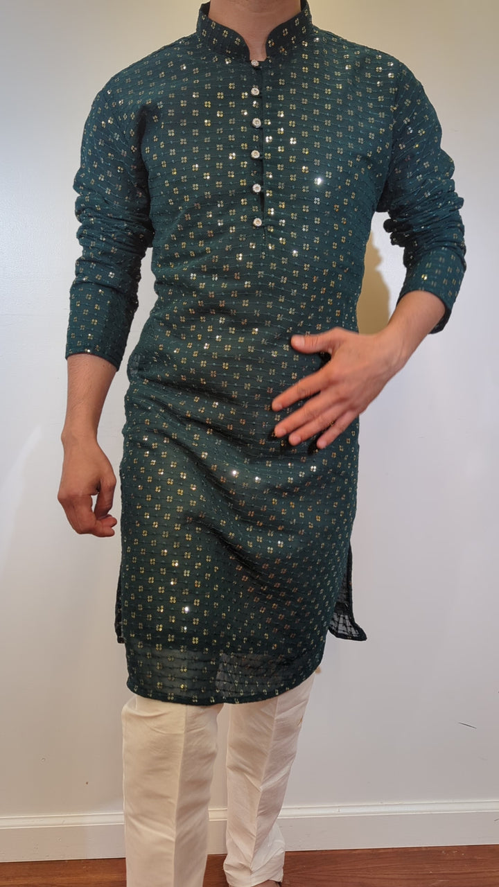 Dark Green Fancy Kurta