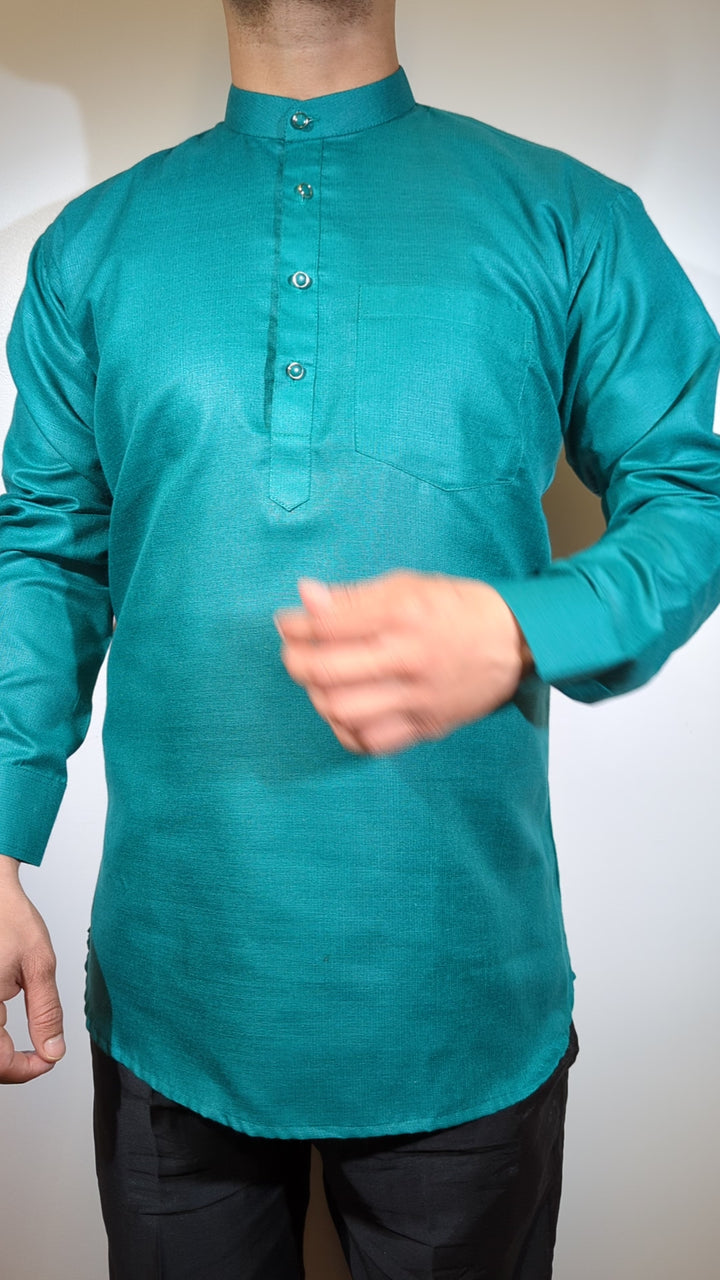 Teal Short Kurta