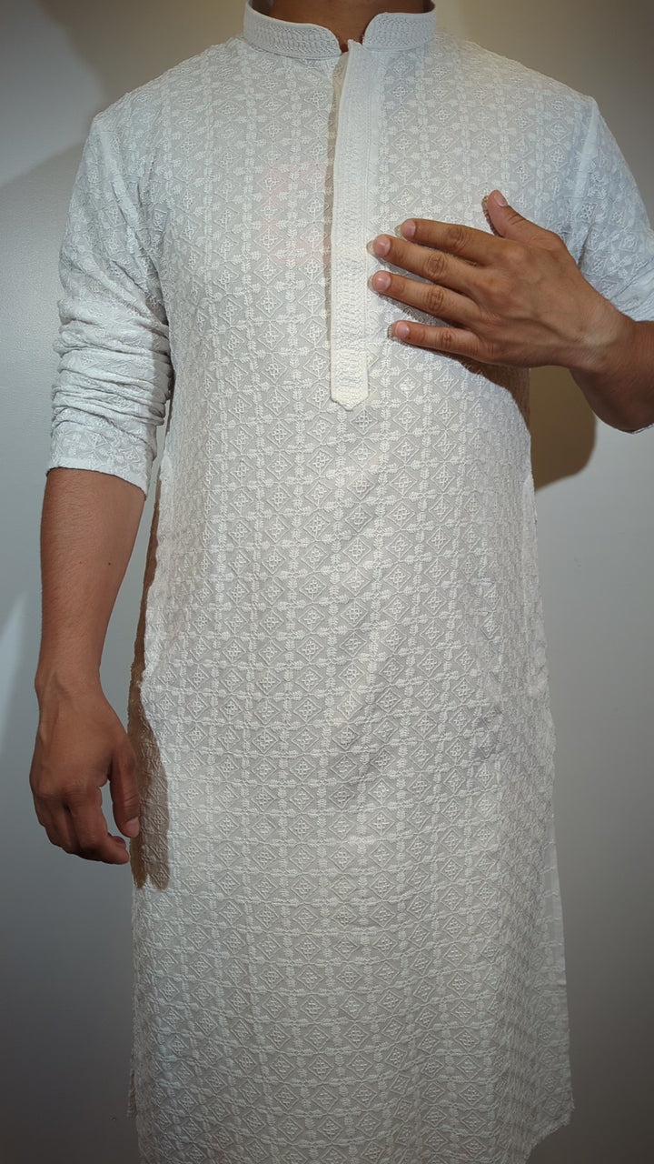White Chikankari Kurta