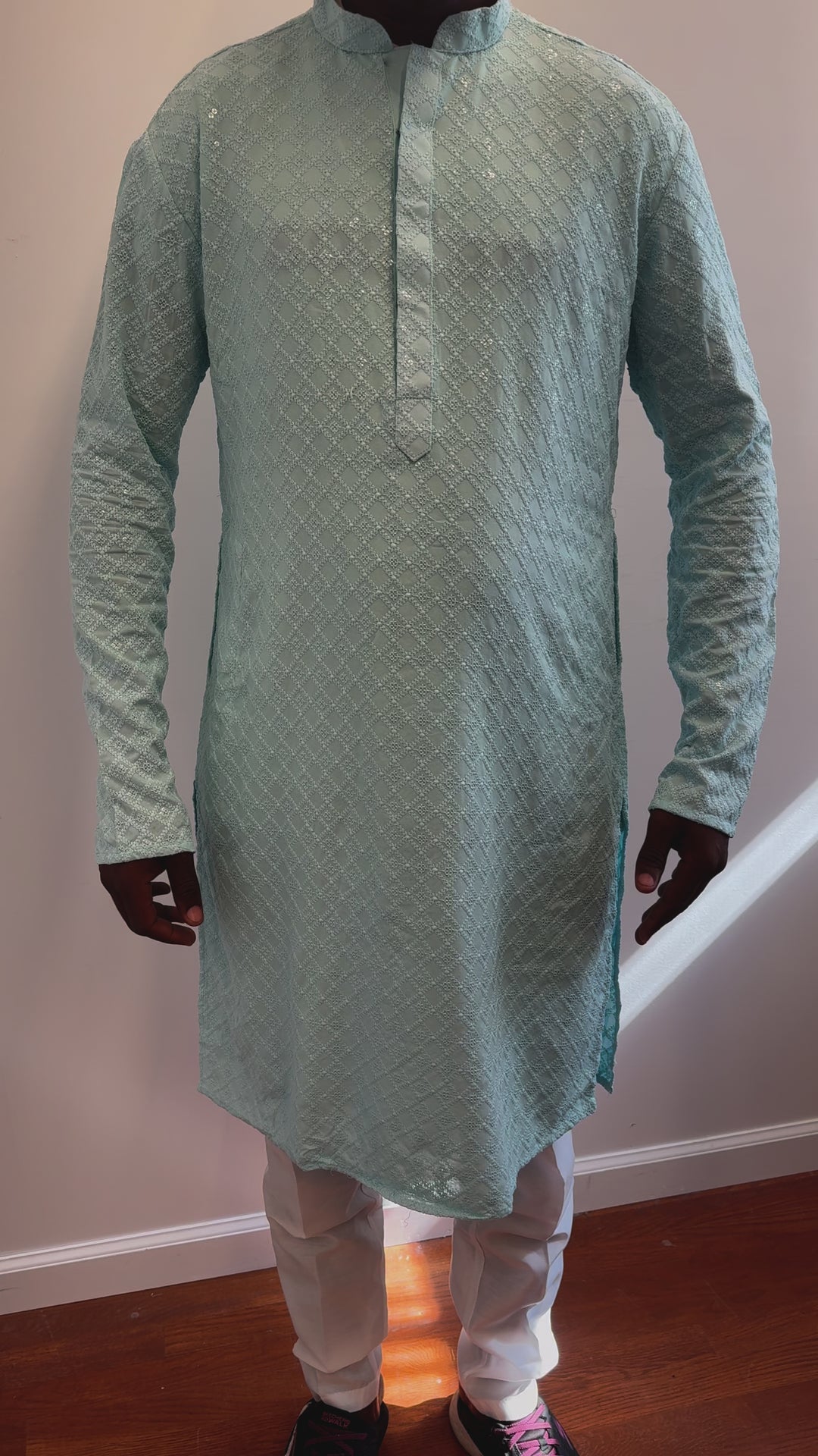 Light Blue Chikan Kurta